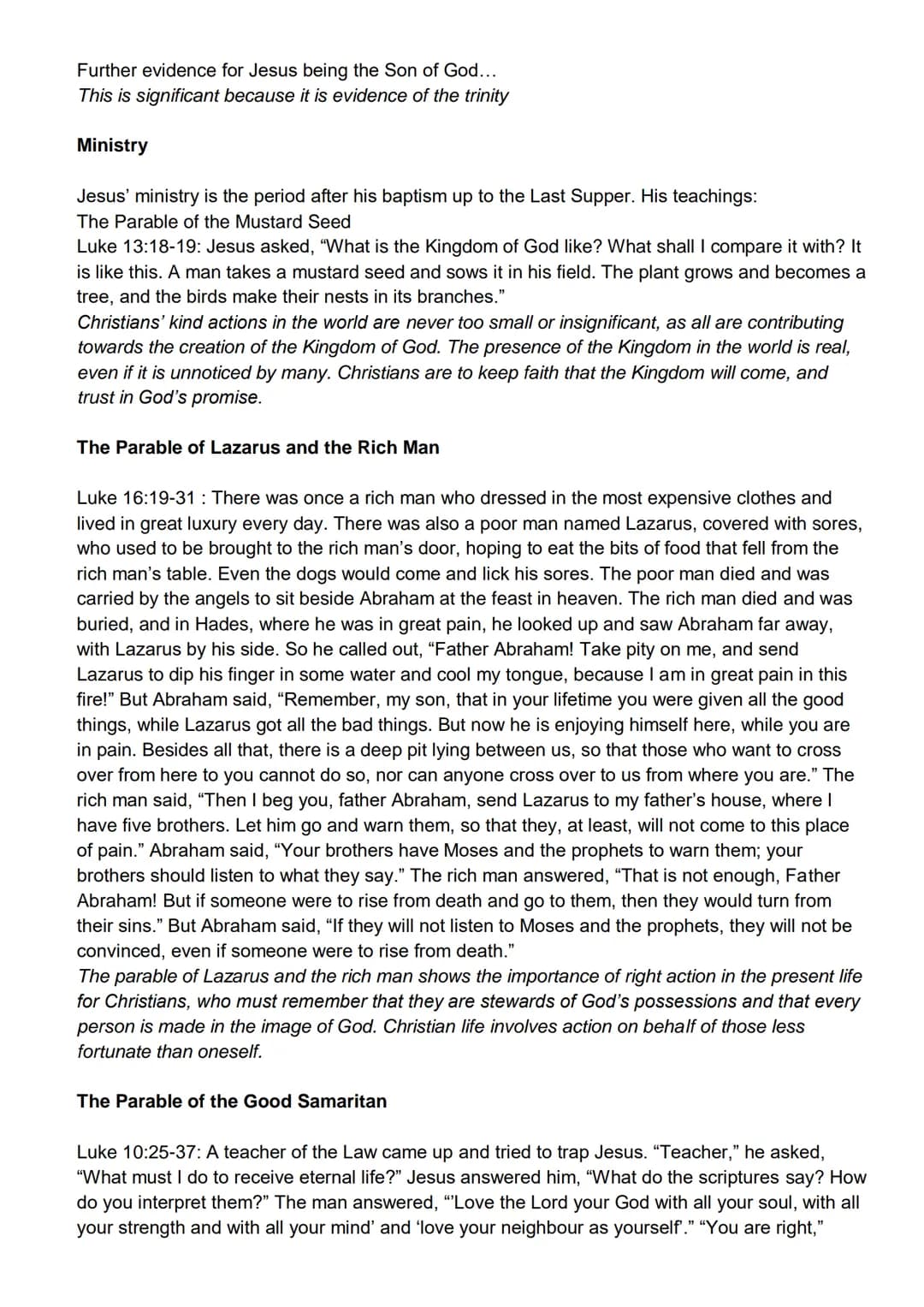 Higher RMPS Revision Guide
Christianity
Mandatory Content
Beliefs:
- beliefs about God
- nature of human beings: free will; sin; stewards
-