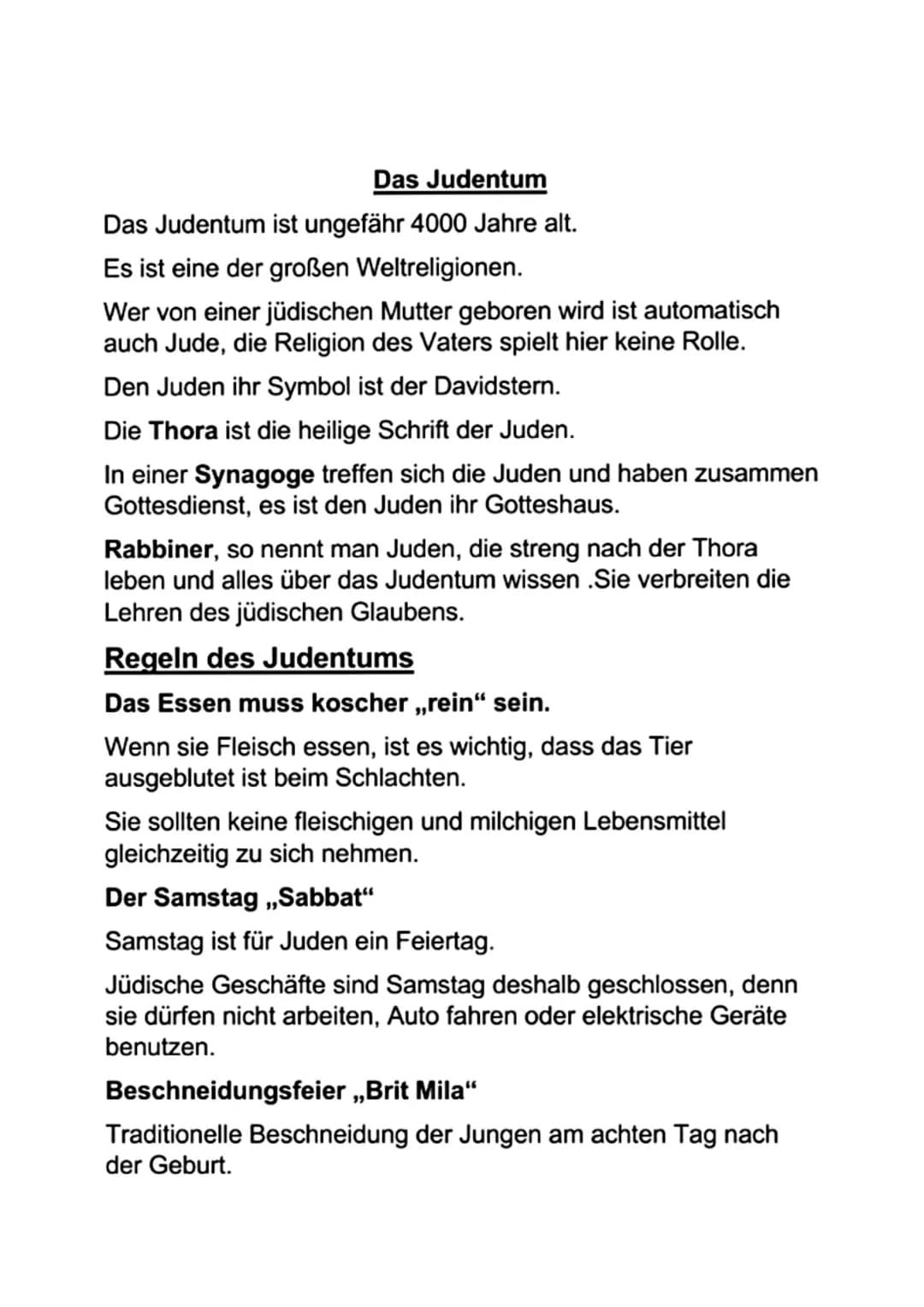 # Feste im Judentum
Im Judentum gibt es sieben wichtige Feste.
* Rosch ha-Schana
* Jom Kippur
* Sukkot
* Chanukka
* Purim
* Das Pessachfes