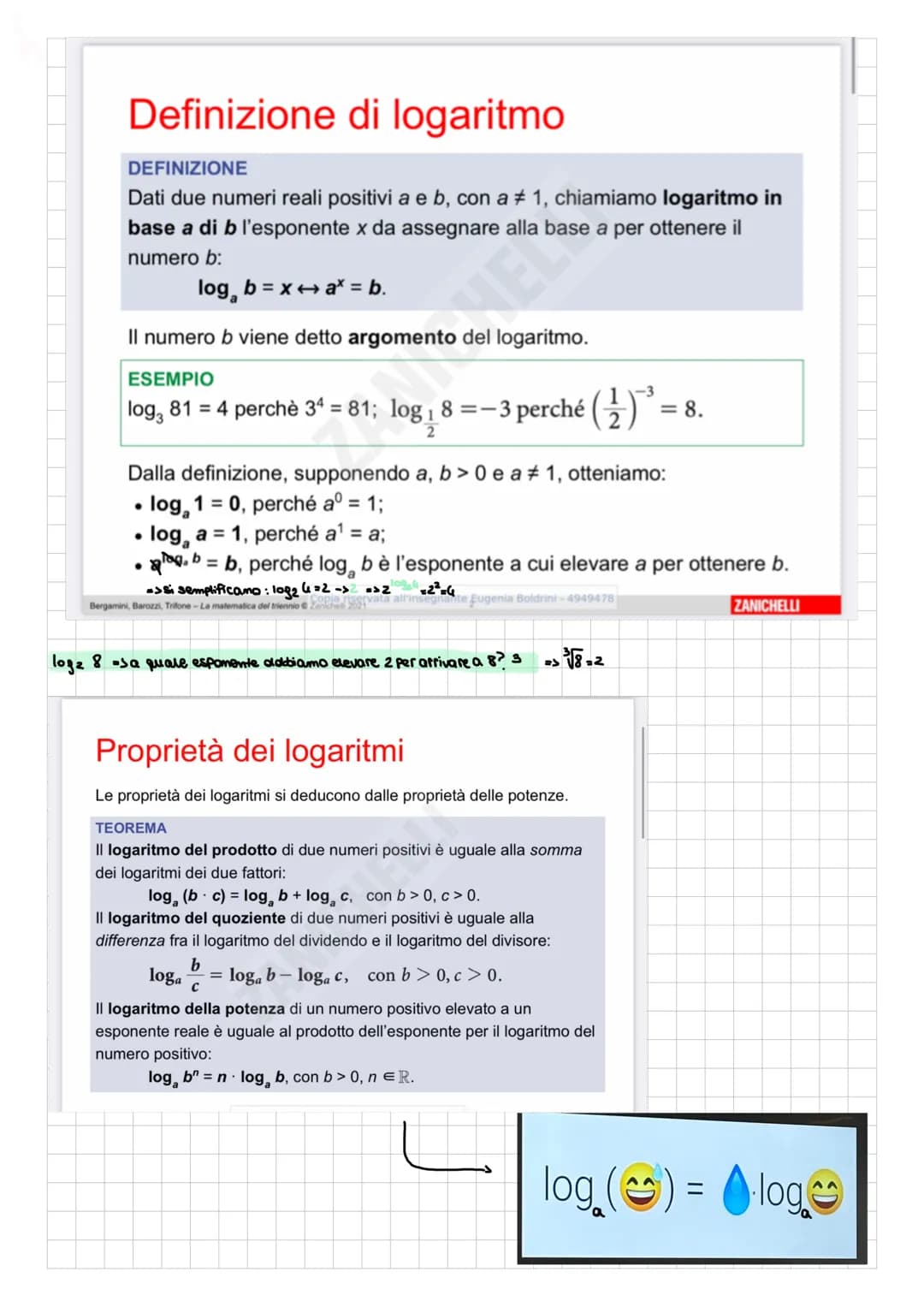 # PROPRIETA DELLE POTENZE
DEFINIZIONE
La potenza aˣ con esponente reale x > 0 di un numero reale a tale
che a > 0 e a ≠ 1, è l'unico numer