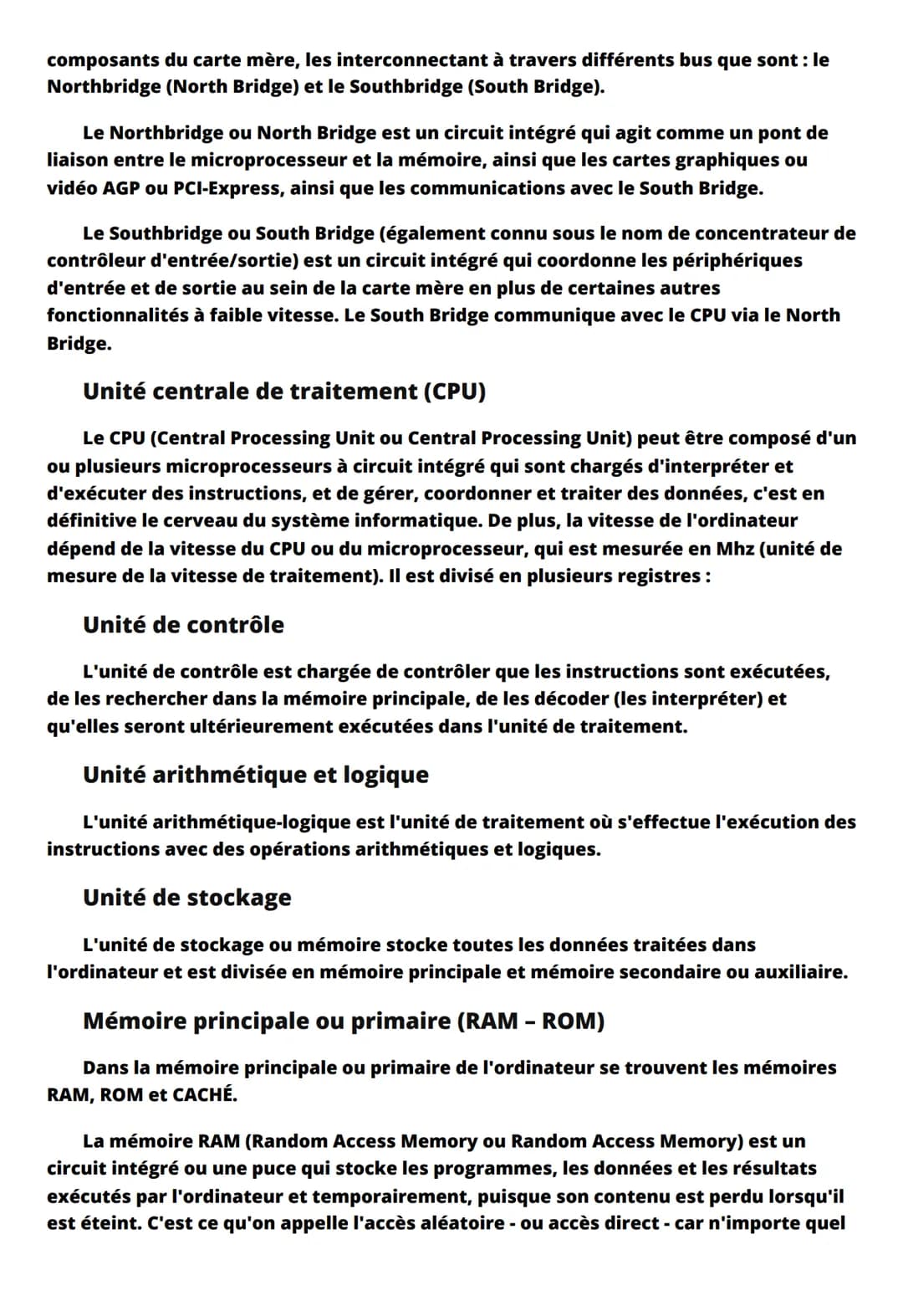 # Matériel
Le matériel est l'ensemble des composants et périphériques physiques et
tangibles qui composent un ordinateur, tels que le proce