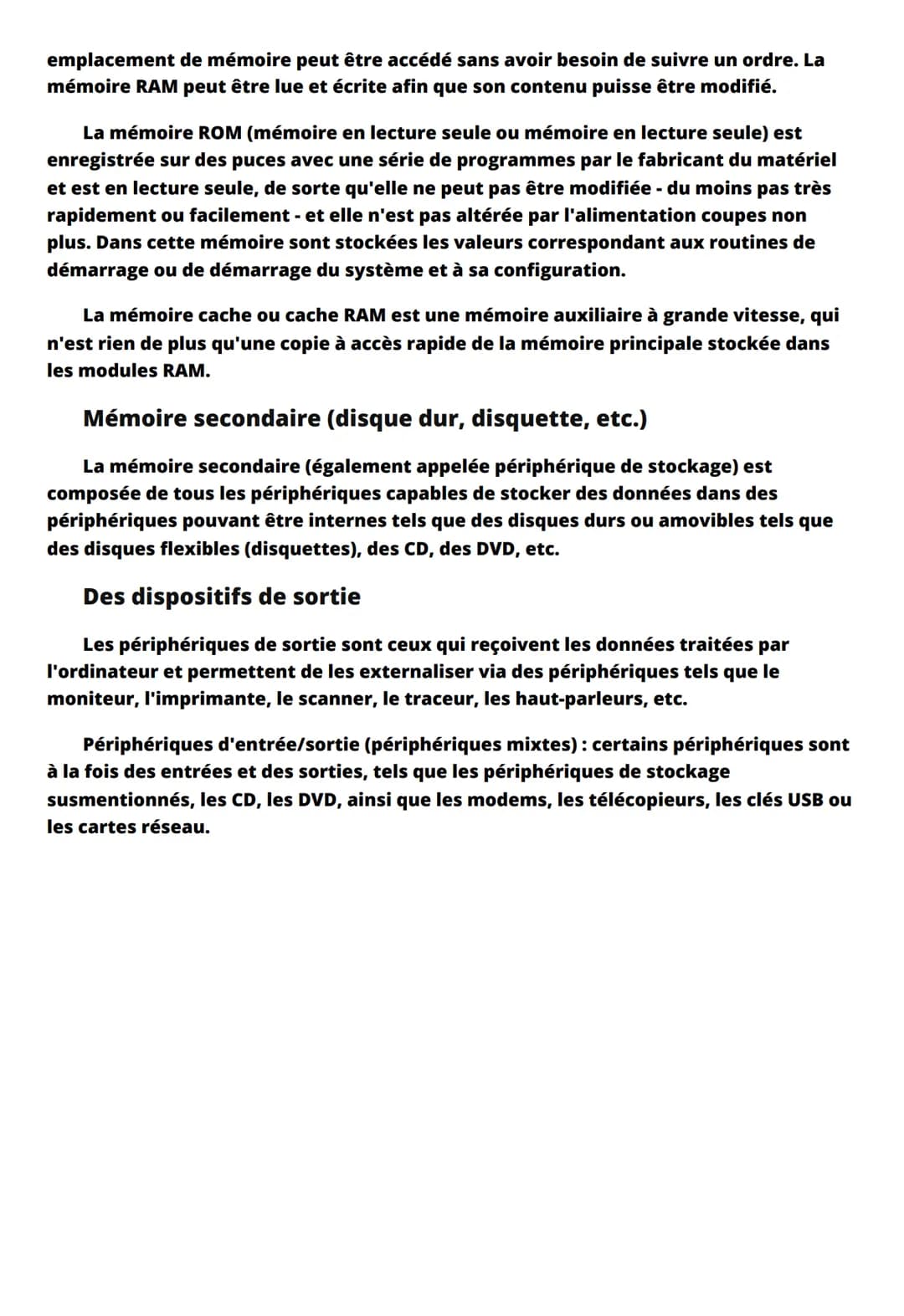 # Matériel
Le matériel est l'ensemble des composants et périphériques physiques et
tangibles qui composent un ordinateur, tels que le proce