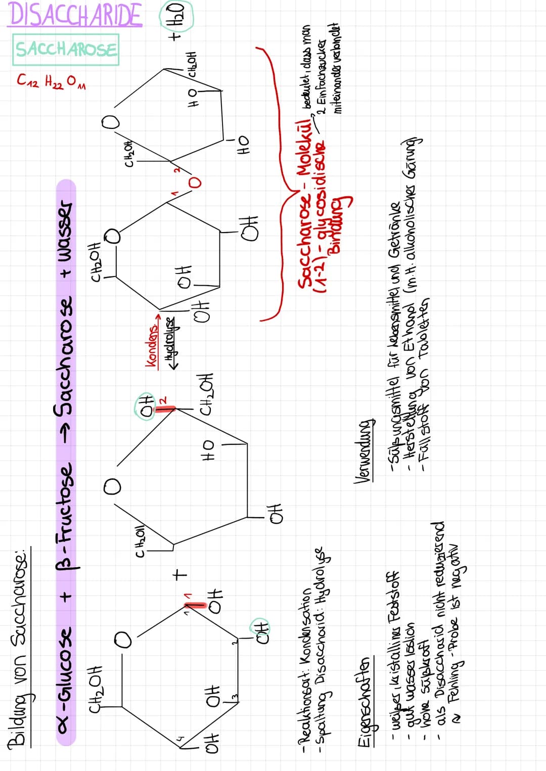 # Monosaccaride
Glucose
C6 (H20)6 C6H12O6
- Traubenzucker $\hat{=}$ Dextrose
- Vertreter der Hexosen (6-C Atome) und Allosen (Aldehydgru