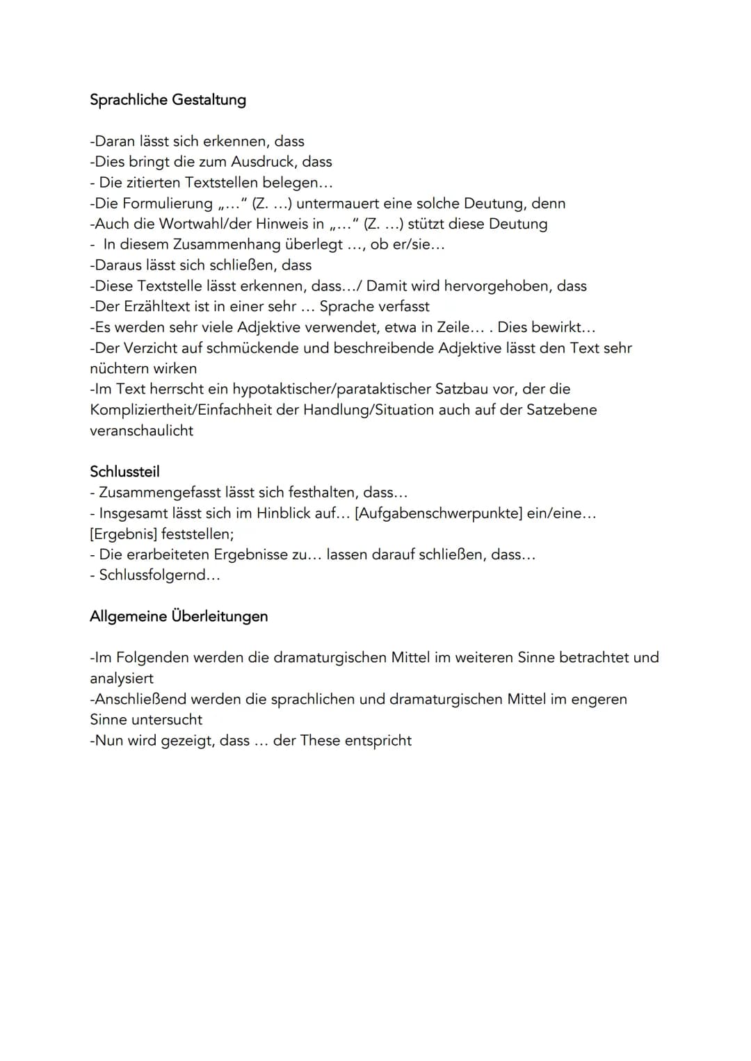 # Epik-analyse:
Erzählerische Gestaltung (zitieren!)
Erzählform
Er-/Sie-Form (auktorial, personal, neutral)
Ich-Form (erlebende Ich, erzähl