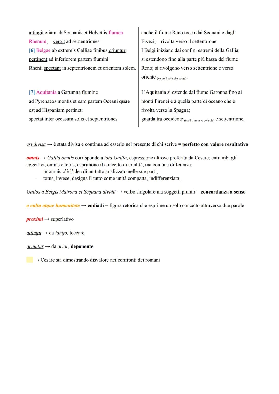 # DE BELLO GALLICO-traduzione
1.1
è presente un inizio EX ABRUPTO: non c'è un'introduzione / una motivazione, inizia subito la narrazione
e