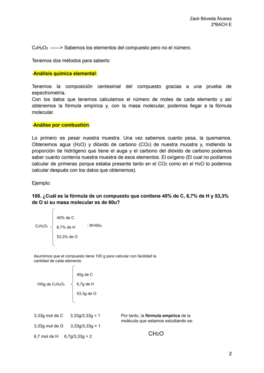 Química T1
Cálculos químicos
Masa atómica de un elemento: Masa media ponderal de sus
isótopos, o, teniendo en cuenta la masa de los isótopo