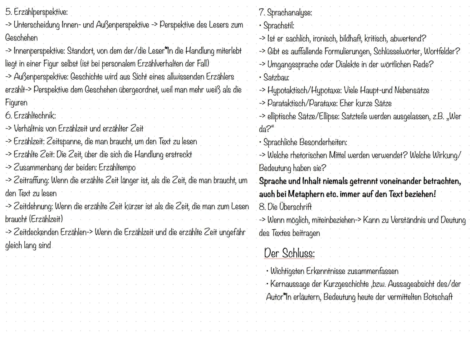 # buragechishten interpretteren
Merkmale einer Kurzgeschichte:
* Literarische Gattung: Epik
* Offener Anfang
* Offenes oder halboffe