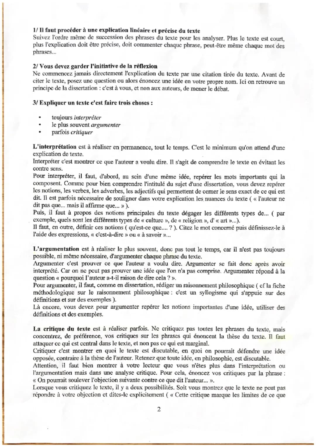 andyser 2 phorases or in tpos Enf tipo
Explication de texte en philosophie. Méthodologie. Terminales
Malgré certaines différences, l'expli