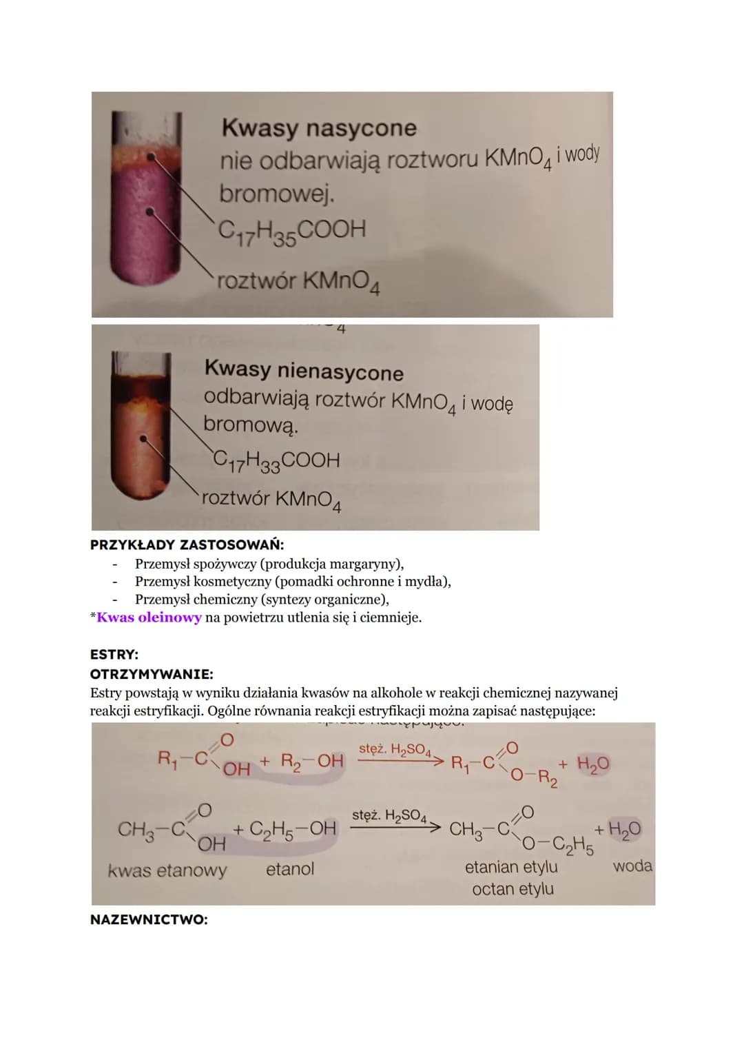 - Przemysł chemiczny (tworzywa sztuczne, produkcja taśm filmowych),
- Przemysł farmaceutyczny (wytwarzanie aspiryny),
- Przemysł spożywczy (