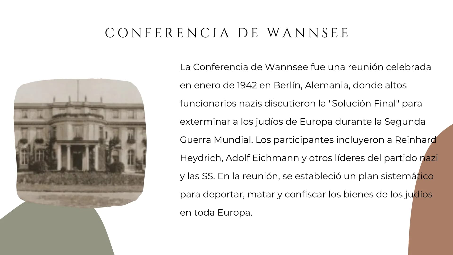 EL HOLOCAUSTO ÍNDICE
FUNDADORA
Leyes de Núremberg
Arianización
Noche de los cristales rotos
Reclusión en guetos
Conferencia de Wannsee
Solu