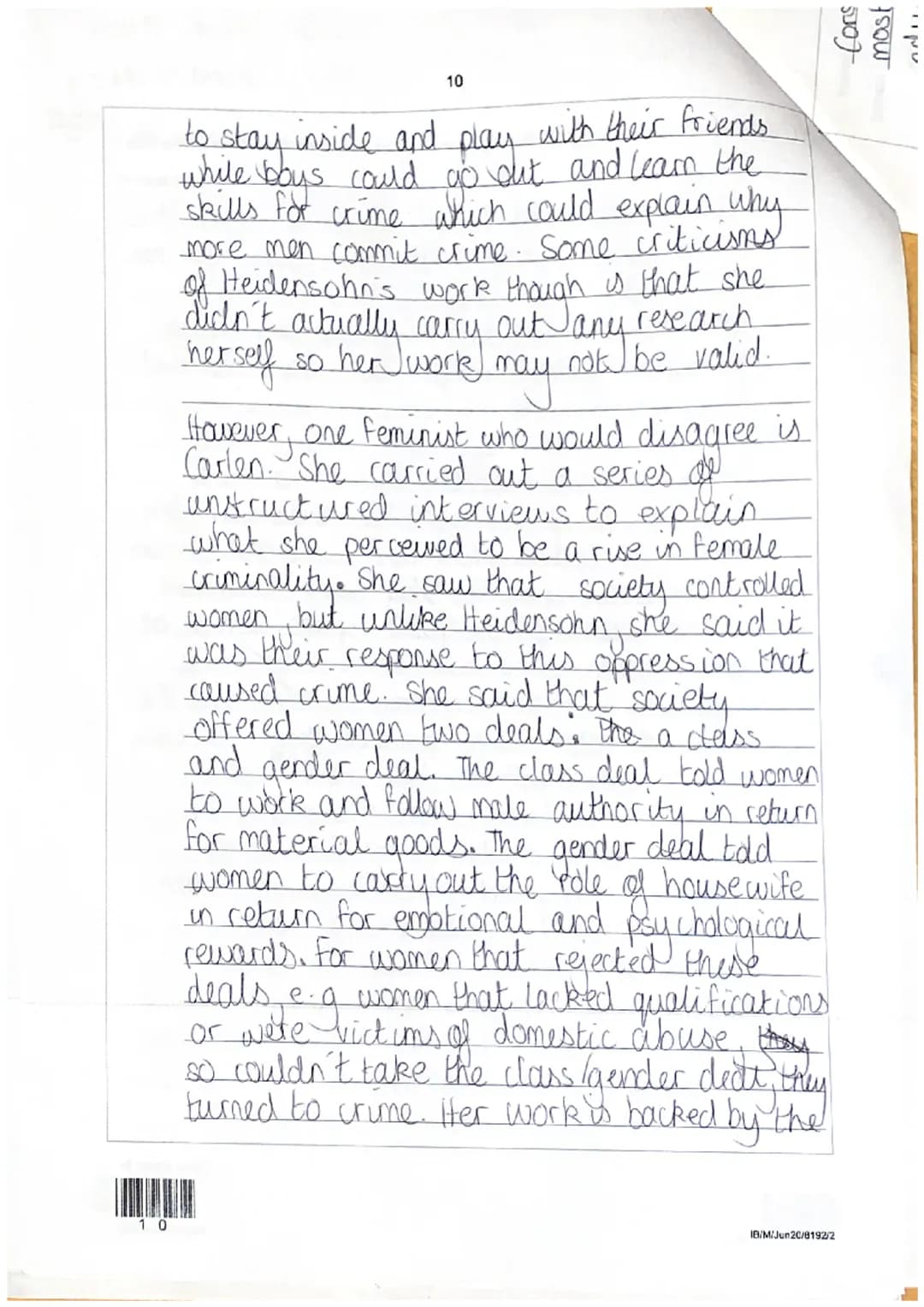2
Section A: Crime and Deviance
Answer all questions in this section.
Only one answer per question is allowed.
For each answer completely