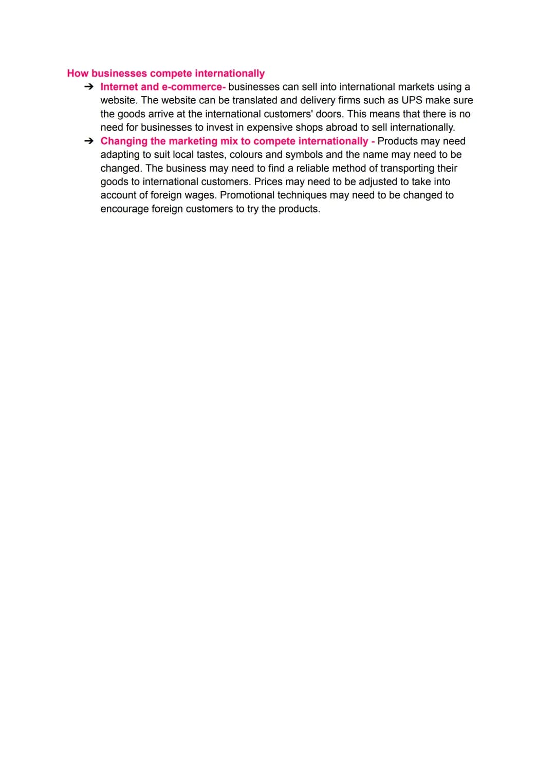 # Business and Globalisation
Globalisation is the process by which the world is becoming increasingly interconnected as a
result of massive