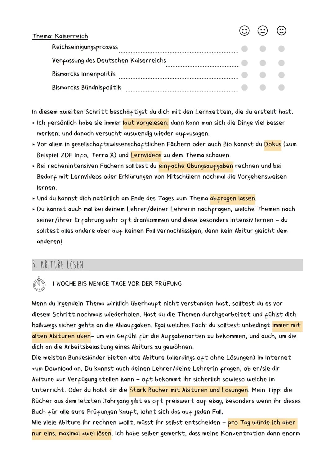 # Abivorbereitung
Kurzer Disclaimer: Ich beschreibe hier meine persönliche Lernmethode, mit der ich
mich aufs Abi vorbereitet habe. Es kann