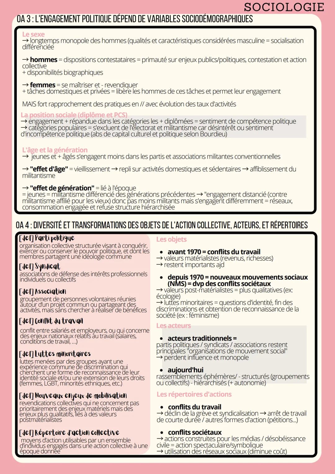 # Comment expliquer
# SOCIOLOGIE
# T'engagement politique
dans les sociétés démocratiques?
OA 1: L'ENGAGEMENT POLITIQUE PREND DES FORMES VA