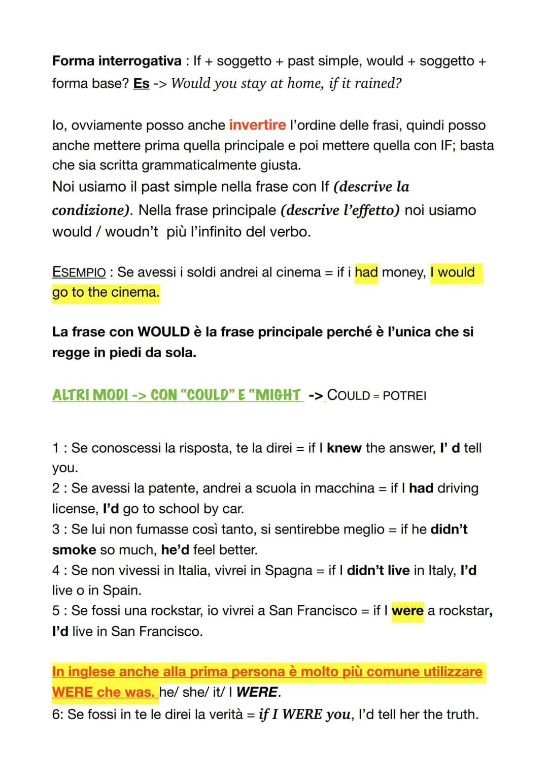 # THE CONDITIONALS
In inglese ci sono vari modi per fare il condizionale
ZERO CONDITIONAL
Come si forma: if + soggetto + present simple, so