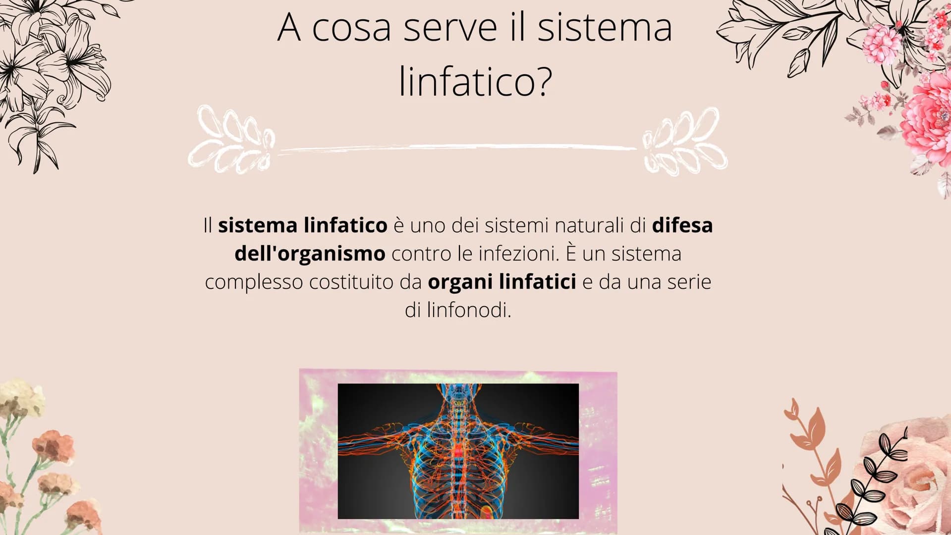# Sistema linfatico
- tonsille
- timo
- dotto toracico
- milza
- linfonodi
- linfonodi # Che cos'è il sistema
linfatico?
|| sistema linfoi