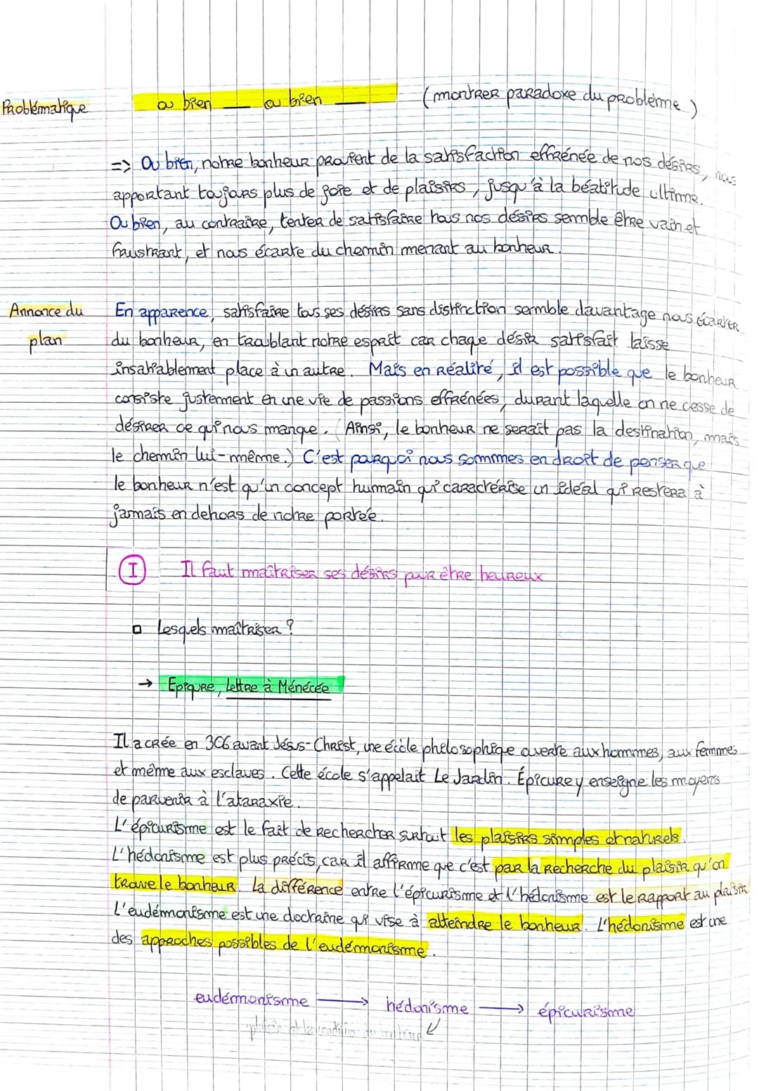 Notion 1 Le Bonheur.
=> Faut-il satisfaire tous ses désires pour être heureux?
Armorce
-> Mythe d' I care, mythologie grecque
Résumé: Déda