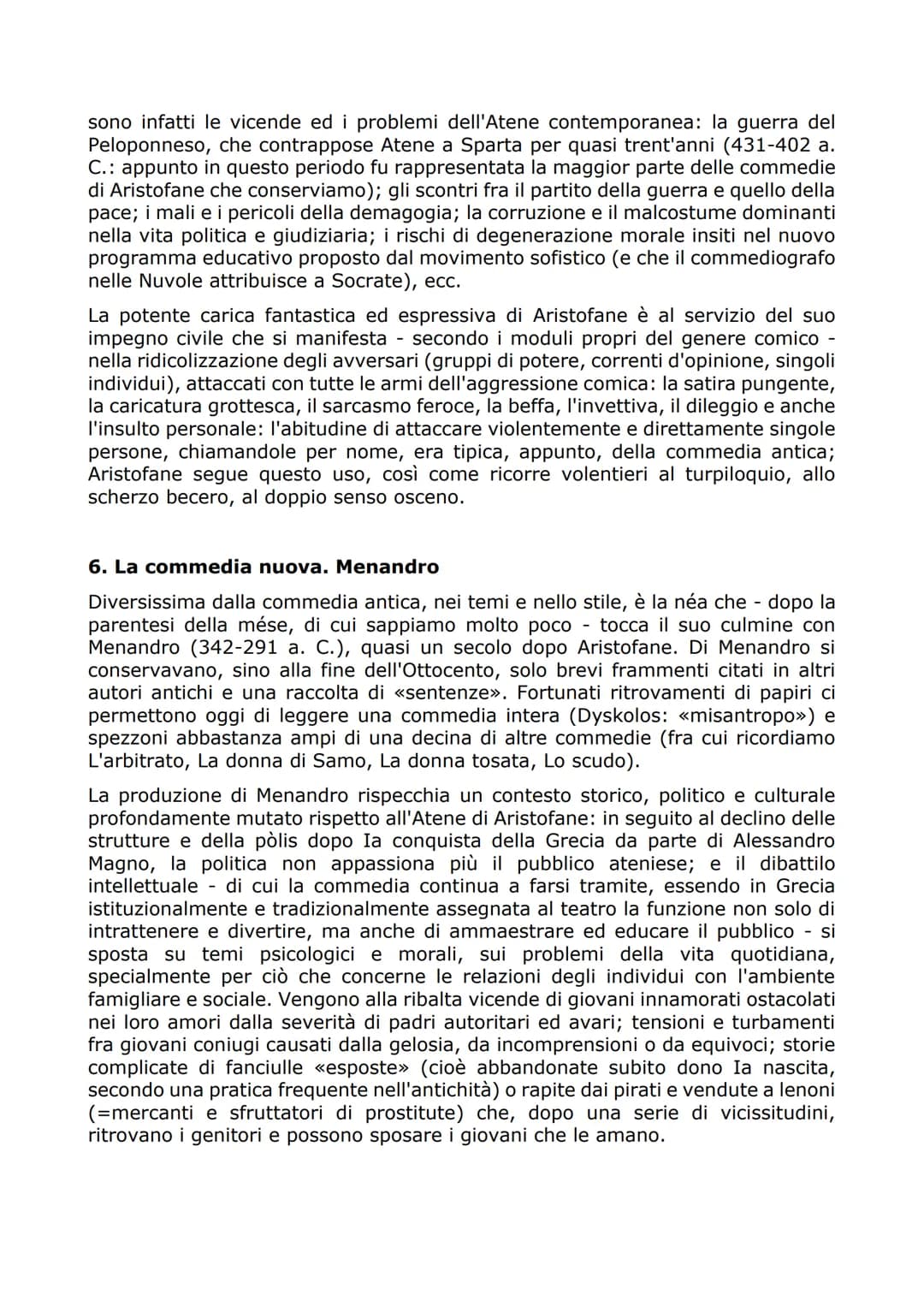 # La commedia greca
1. Differenze tre tragedia e commedia
La parola «comico» ha in italiano due significati: «proprio della commedia» e
<<