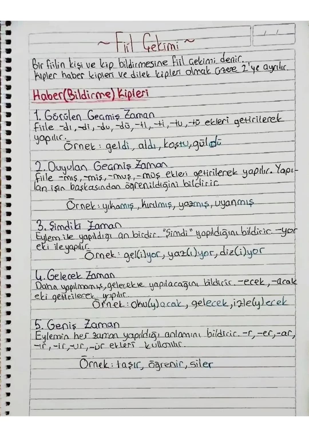 # Dilek Kipleri
1. Gereklilik Kipi
Fiile meli/-malı ekleri getirilir. Gereklilik anlamı kator.
Örnek: gelmeli, okumalı, yapmalı, gitmeli
2
