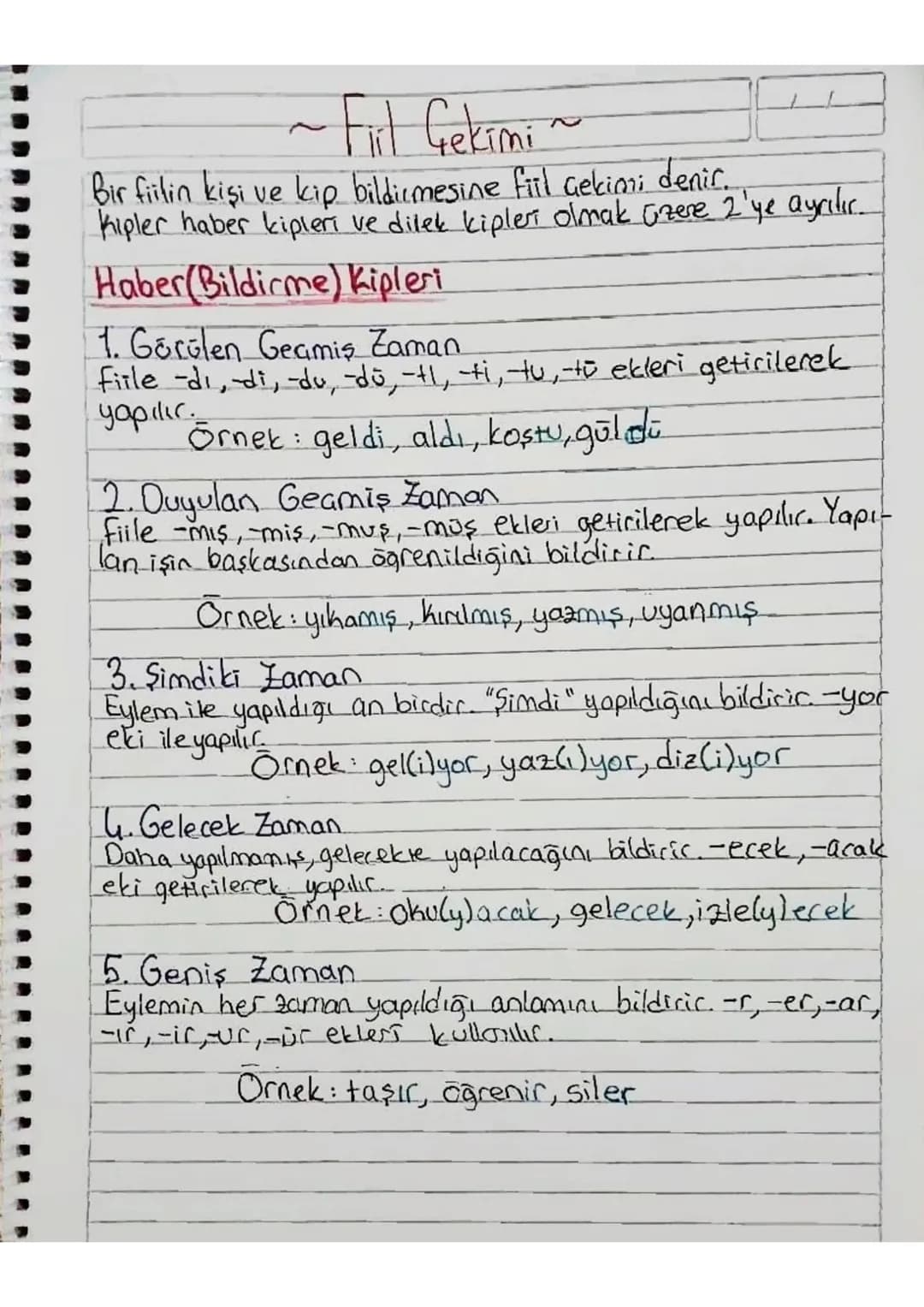 # Dilek Kipleri
1. Gereklilik Kipi
Fiile meli/-malı ekleri getirilir. Gereklilik anlamı kator.
Örnek: gelmeli, okumalı, yapmalı, gitmeli
2