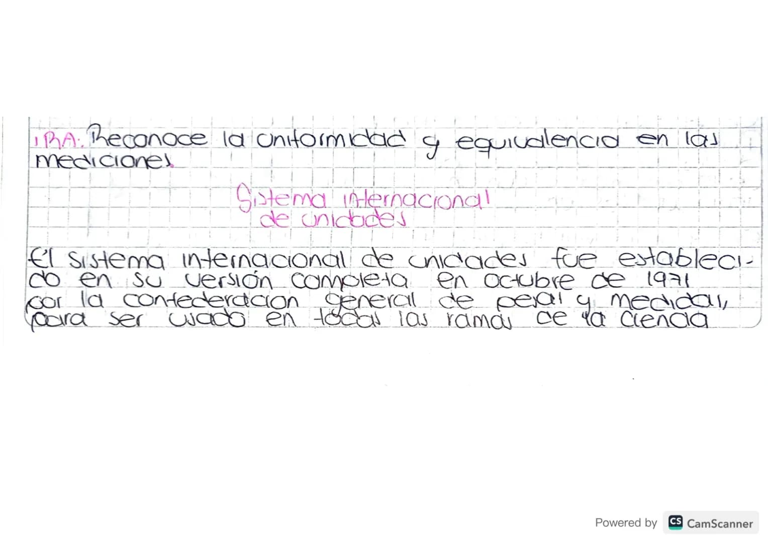 IRA. Preconoce la uniformidad y equivalencia en las
mediciones
Sistema internacional
de unidades
El E'l sistema sistema internacional de u