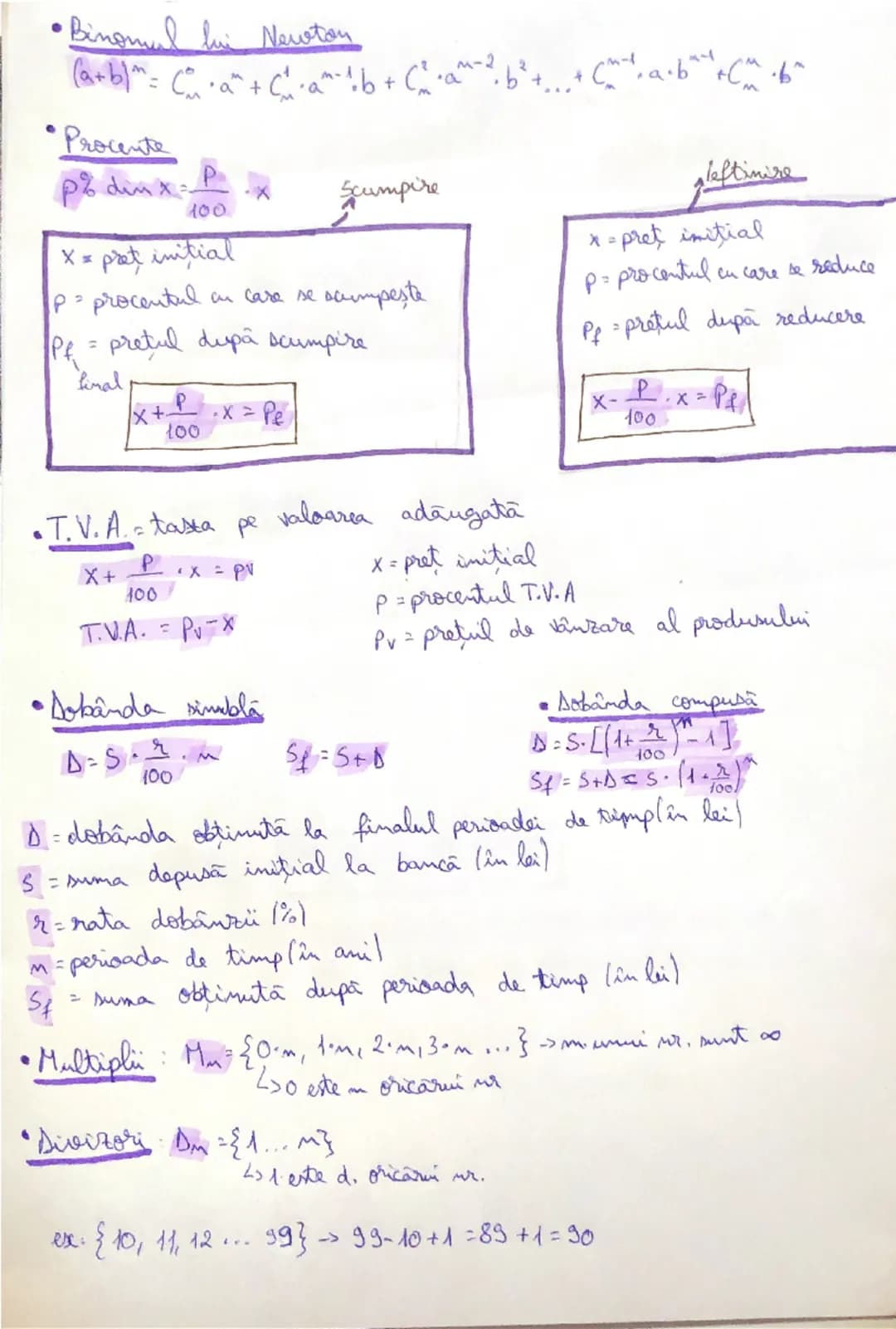 Subiectul I
Progresii aritmetice
$a_m=a_x+l(m-Ar$
$S_m = \frac{(a_p+a_m)'m}{2}$
$a,b,c b== \frac{a+c}{2} 2b=a+c$
• Media aritmetica: $Ma=
