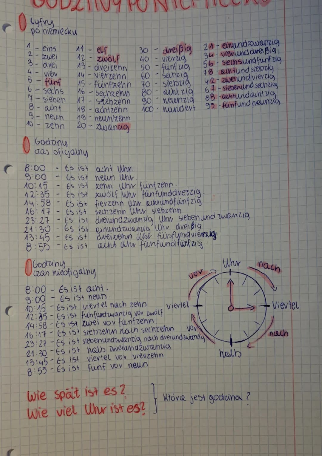 # Cyfry
po niemiecku
1- eins 11- elf 30-dreißig 21-einundzwanzig
2- zwei 12- zwölf 40 - vierzig 34-vievunddreißig,
3-dvei 13-dreizehn 50- f