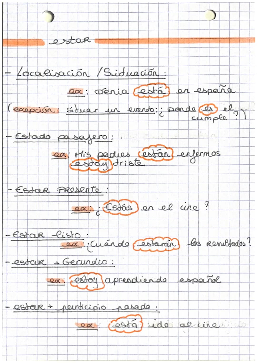 # Despañol)
ser
- Nombre / origen o Nacianalidad y profesión:
ex: Soy Clara
- Religión:
ex: soy católica
-Definiciones ex: Blanco es