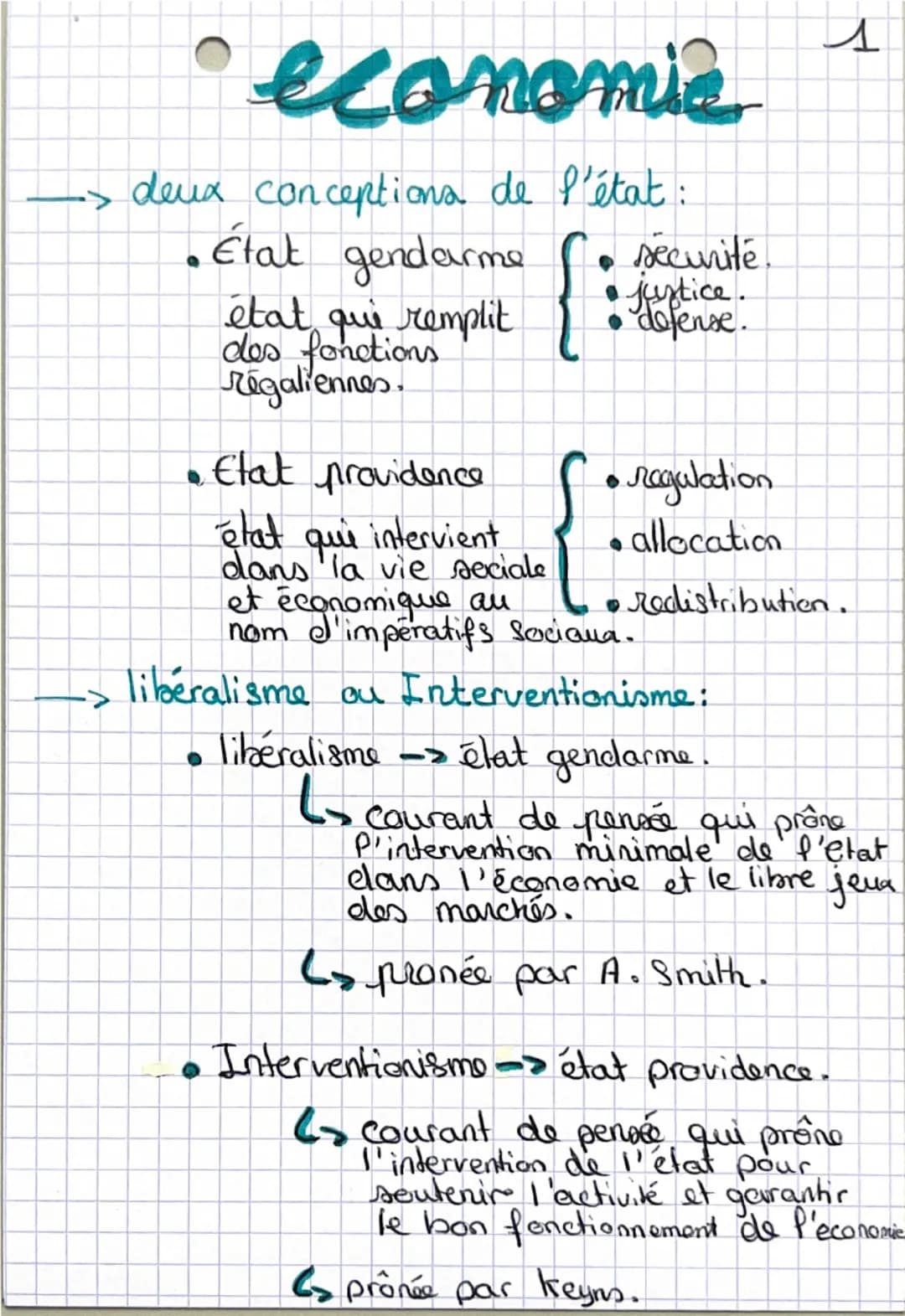 # economie
-> deux conceptions de l'état:
* État gendarme
tat qui remplit
des fonctions
Regalenmesions
* Etat providence