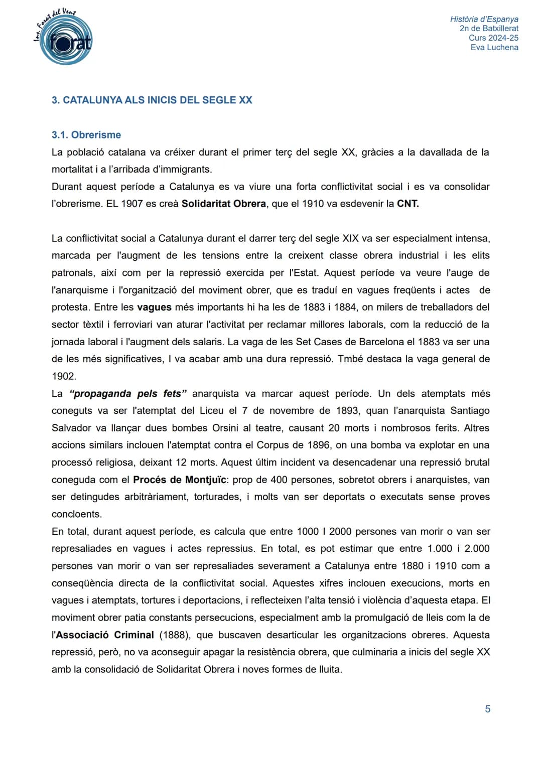 # ns. Forat del Vent
forat
# U.2. LA CRISI DE LA RESTAURACIÓ (1898-1931)
História d'Espanya
2n de Batxillerat
Curs 2024-25
Eva Luchena
A