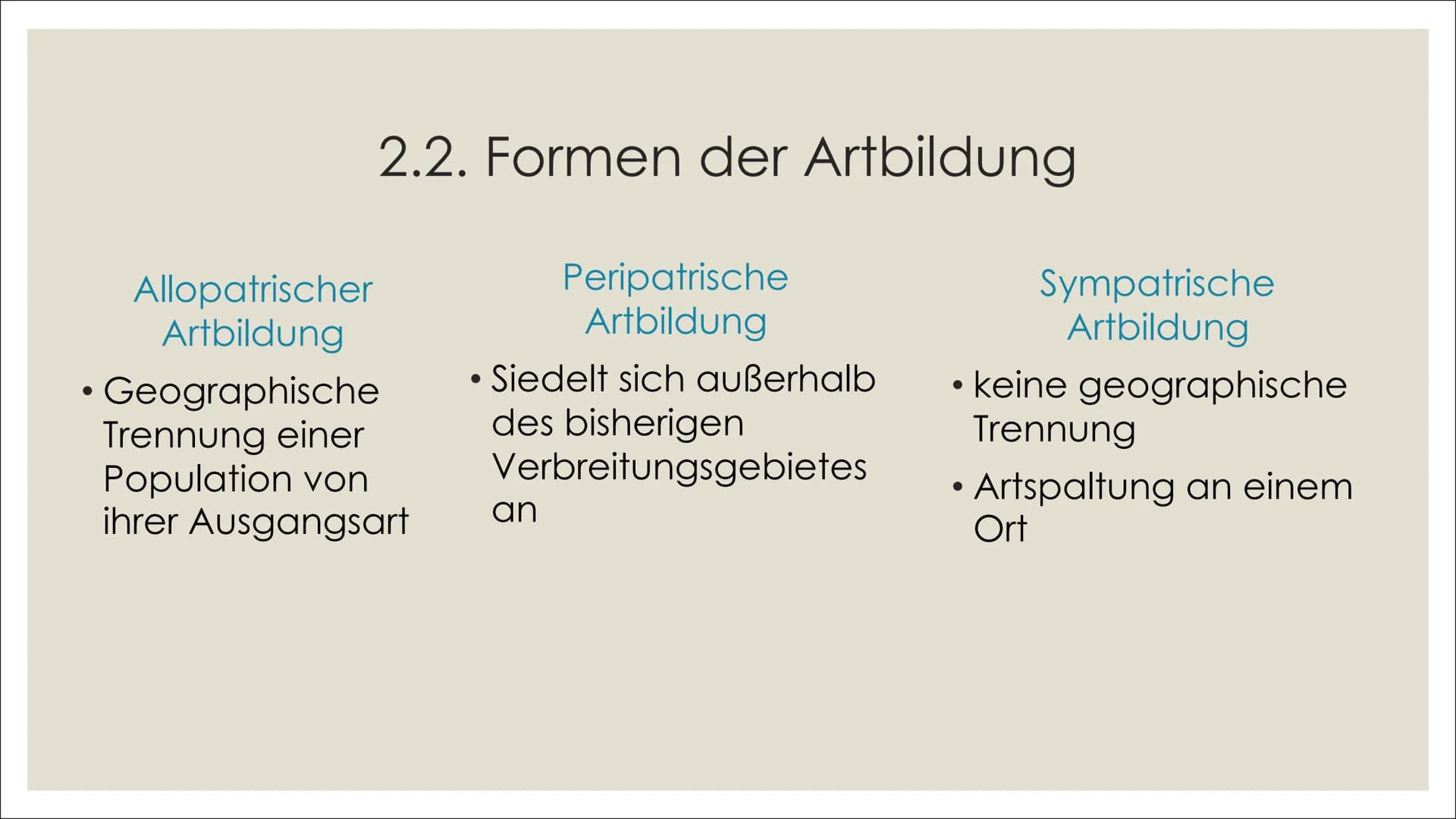 # ARTBILDUNG UND
# ISOLATIONSMECHANISMEN Inhalt
1. Definitionen
2. Artbildung
1. Artkonzepte
2. Formen der Artbildung
4. Quellenver
