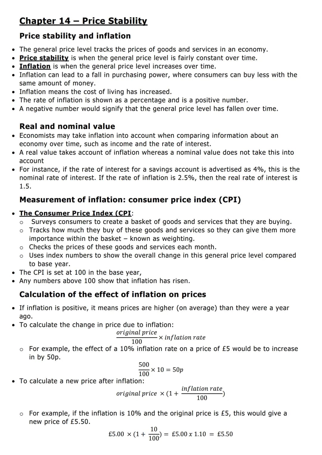 <p>Price stability and inflation</p>
<p>The general price level tracks the prices of goods and services in an economy. Price stability occu