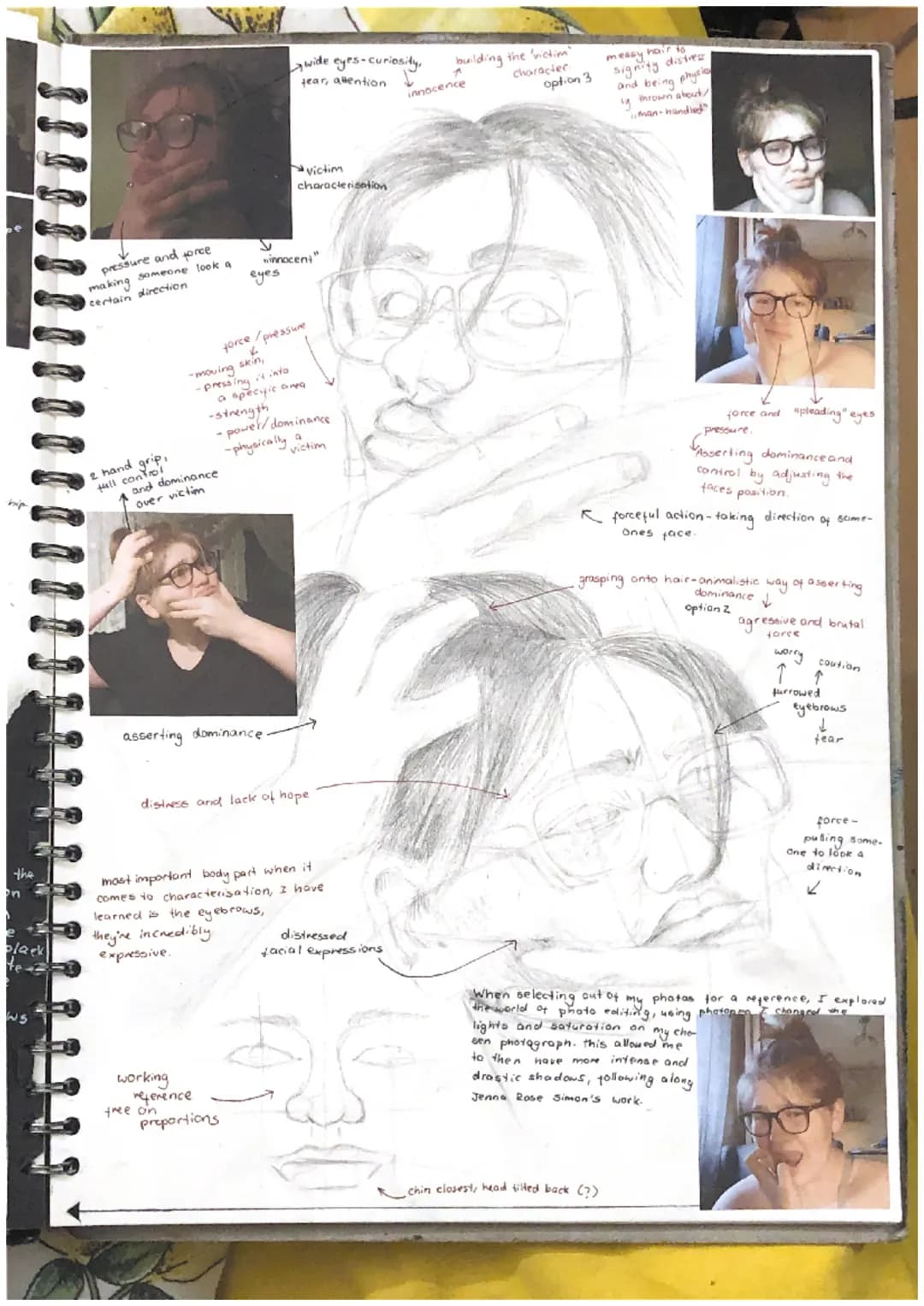 jenna Rose
Simon
currall idea-how prom
child's perspective the
typography
Works with graphite
and the occasional
Coloured
pencils
abuser is