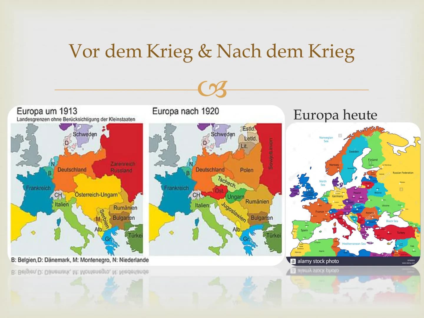 # 1. Weltkrieg Ablauf
OB
➤ Europa in 1900
➤ Verbündungen
➤ Wie alles begann...
➤ Gewinner/Verlierer
➤ Folgen
➤ Vor dem Krieg & nach dem Kri