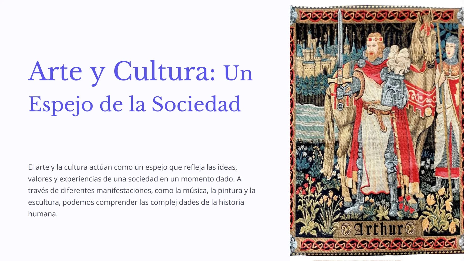 # Arte y Cultura: Un
Espejo de la Sociedad
El arte y la cultura actúan como un espejo que refleja las ideas,
valores y experiencias de una