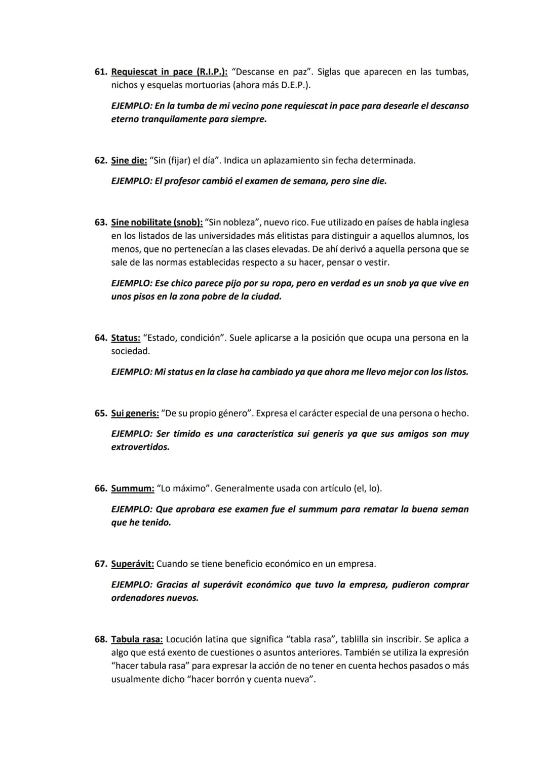 # LATINISMOS:
1. Accesit o accéssit: "Se acercó / se ha acercado". Premio o recompensa inferior que se
otorga a quien, sin alcanzar el pri