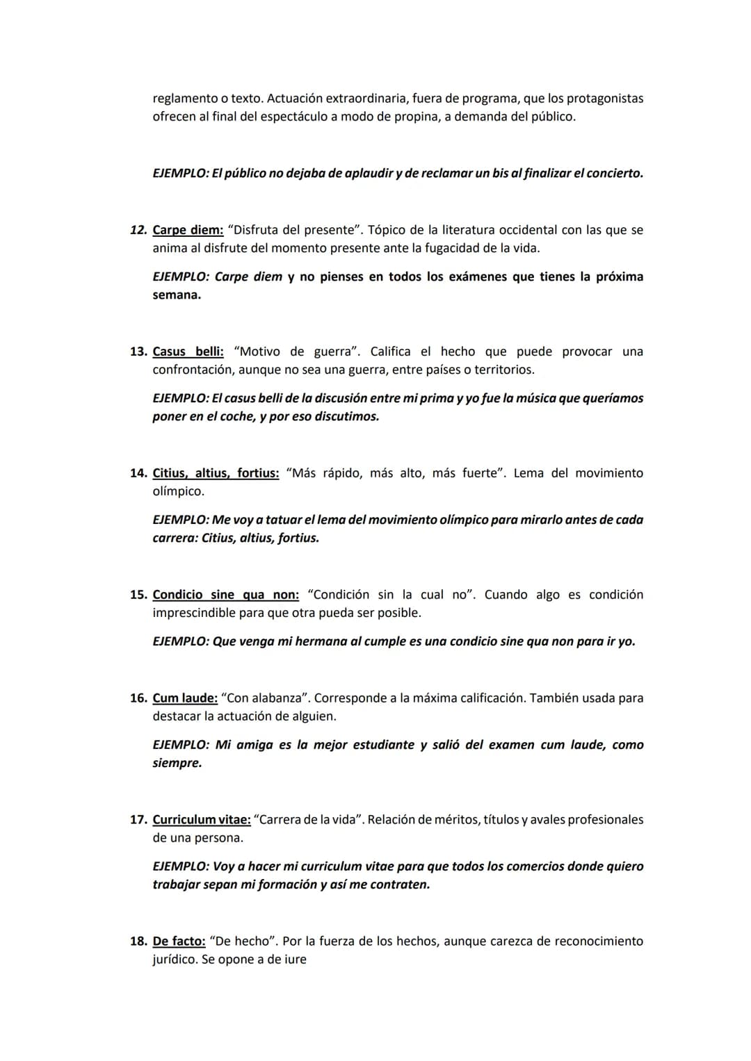 # LATINISMOS:
1. Accesit o accéssit: "Se acercó / se ha acercado". Premio o recompensa inferior que se
otorga a quien, sin alcanzar el pri