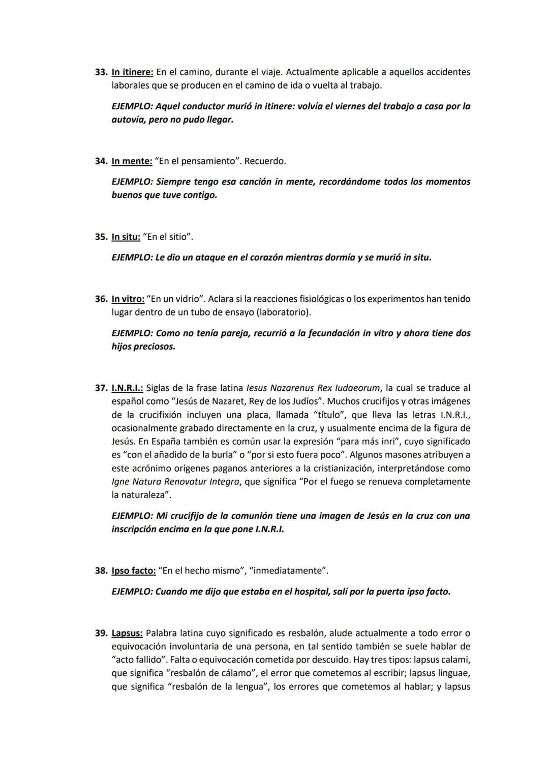 # LATINISMOS:
1. Accesit o accéssit: "Se acercó / se ha acercado". Premio o recompensa inferior que se
otorga a quien, sin alcanzar el pri