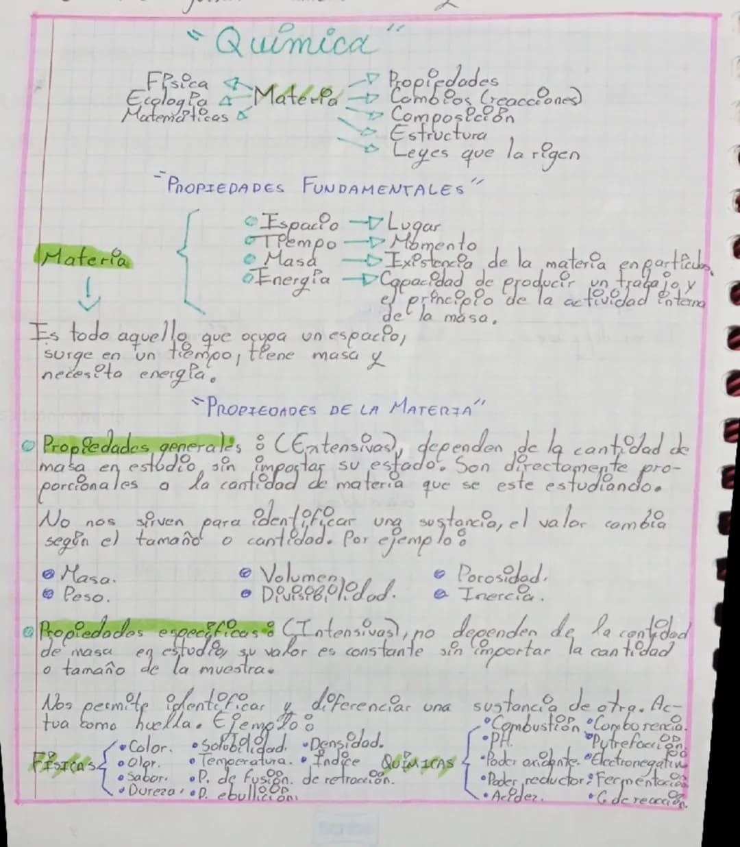 "Quimica"
Fisica
Ecologia Materia
Matematicas
Materia
↓
Propiedades
Combosacciones
Estructura
Le
Leges que la rigen
"PROPIEDADES FUNDAMEN