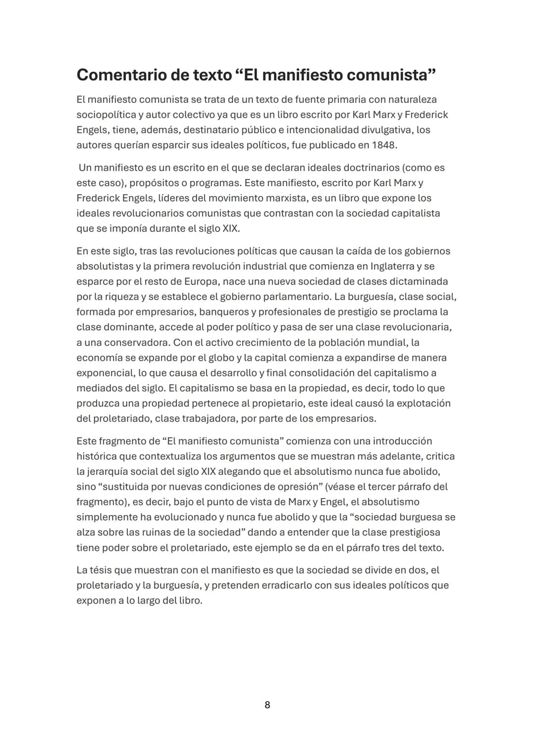 HISTORIA DEL MUNDO CONTEMPORÁNEO
Movimiento Obrero.
Índice de contenidos
1.1 Mortalidad ..................................................