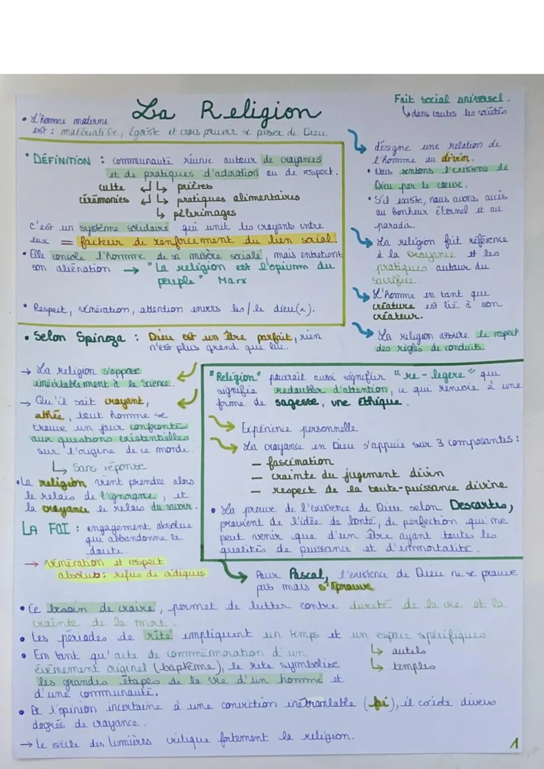 - L'Ramne maderme
# La Religion
est: matérialise, Egoiste et crois porener se passer de Dieu
*DÉFINITION: Communauté réunie autour de craya
