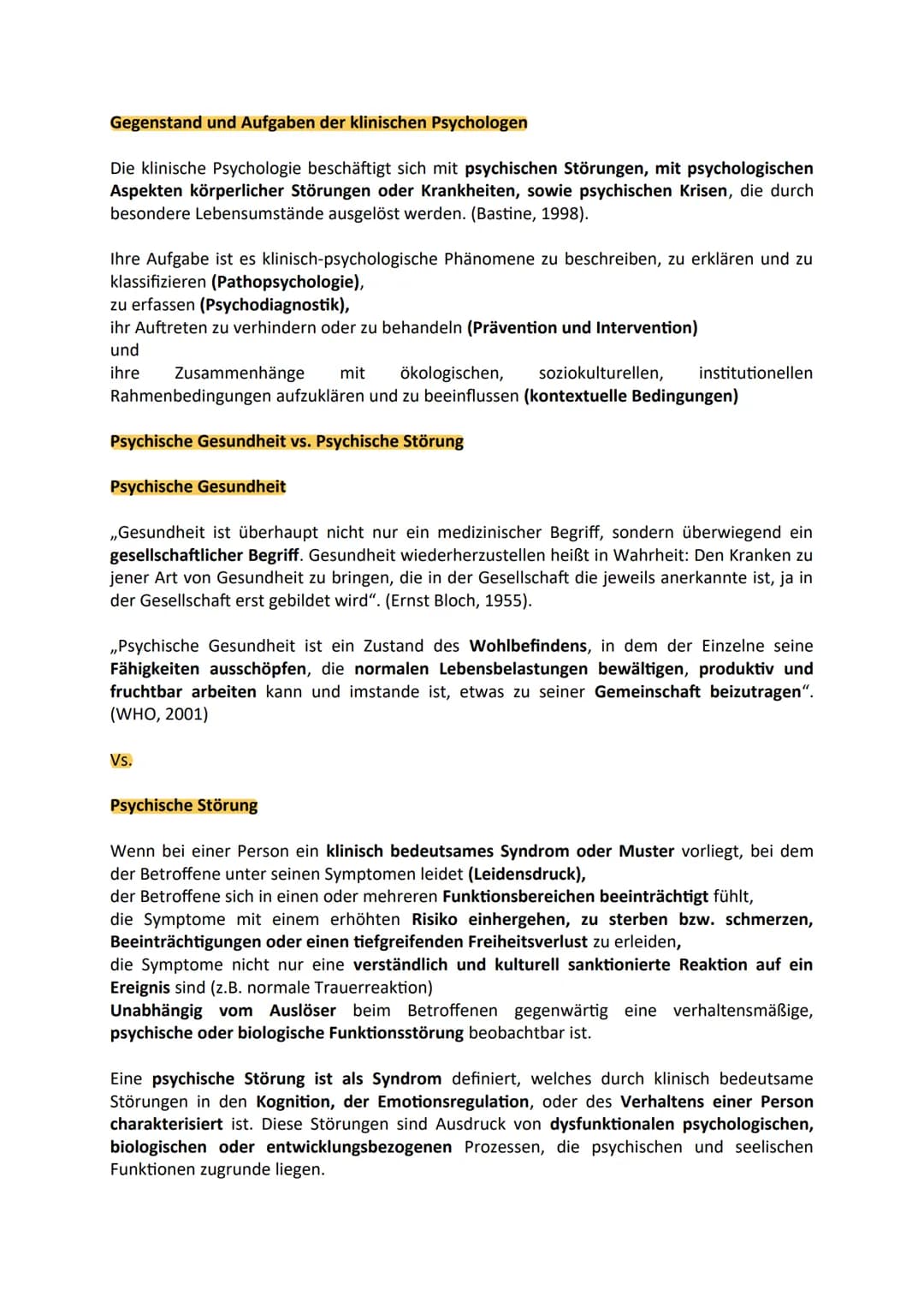 # Klausurvorbereitung Klinische Psychologie
Geschichte und Selbstverständnis der Klinischen Psychologie
## 3 Gründungsväter
Emil Kraepeli