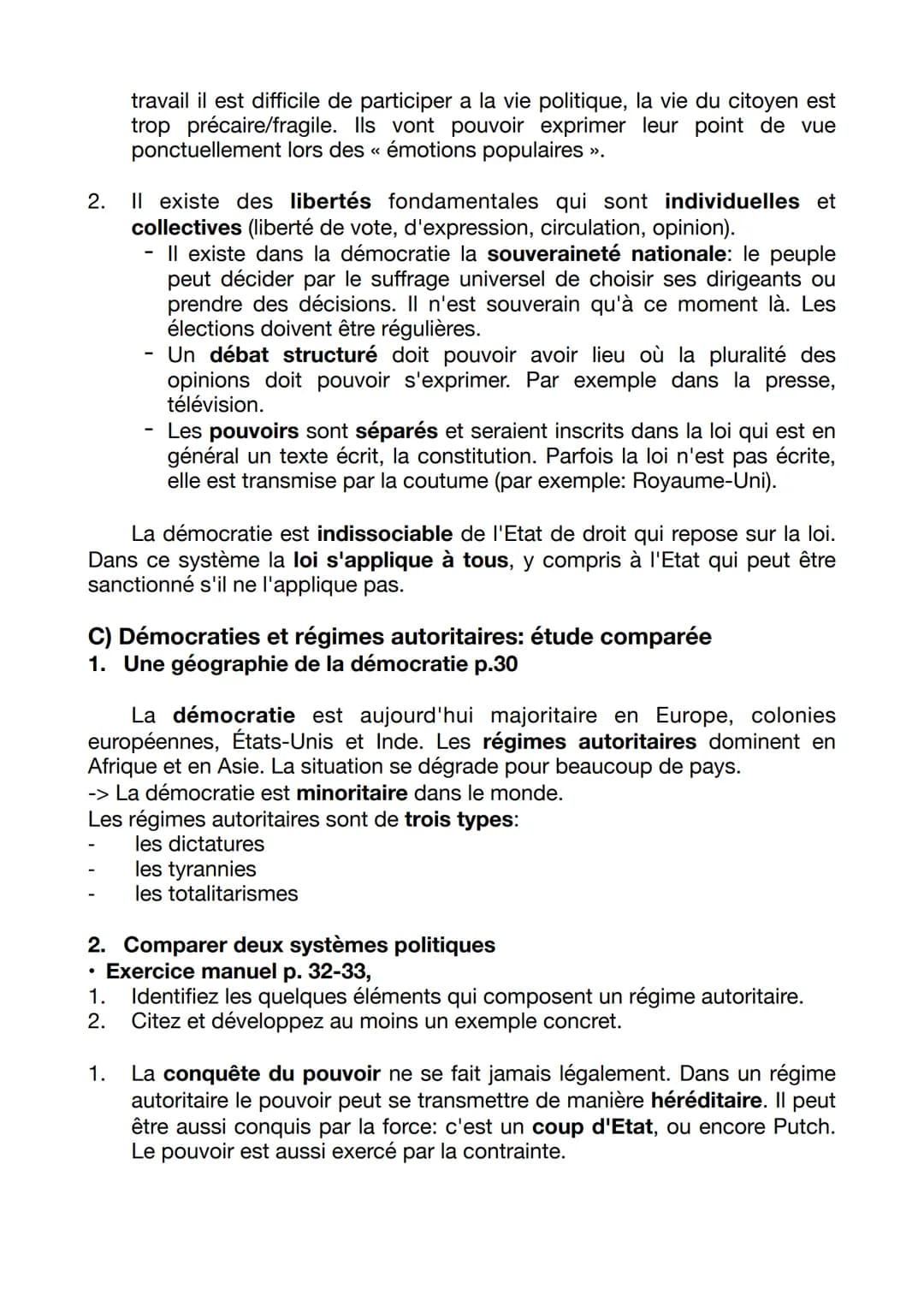 # CHAPITRE III: COMPRENDRE UN RÉGIME
POLITIQUE: LA DÉMOCRATIE
INTRODUCTION GÉNÉRALE: LA DÉMOCRATIE ET LES
DÉMOCRATIES EN 2023
A) Le fil dé