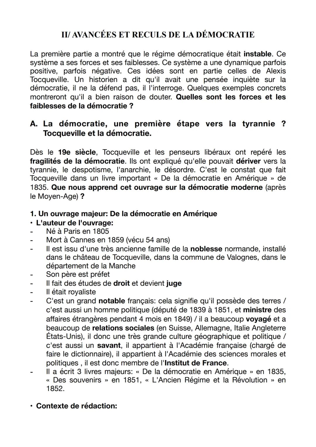 # CHAPITRE III: COMPRENDRE UN RÉGIME
POLITIQUE: LA DÉMOCRATIE
INTRODUCTION GÉNÉRALE: LA DÉMOCRATIE ET LES
DÉMOCRATIES EN 2023
A) Le fil dé