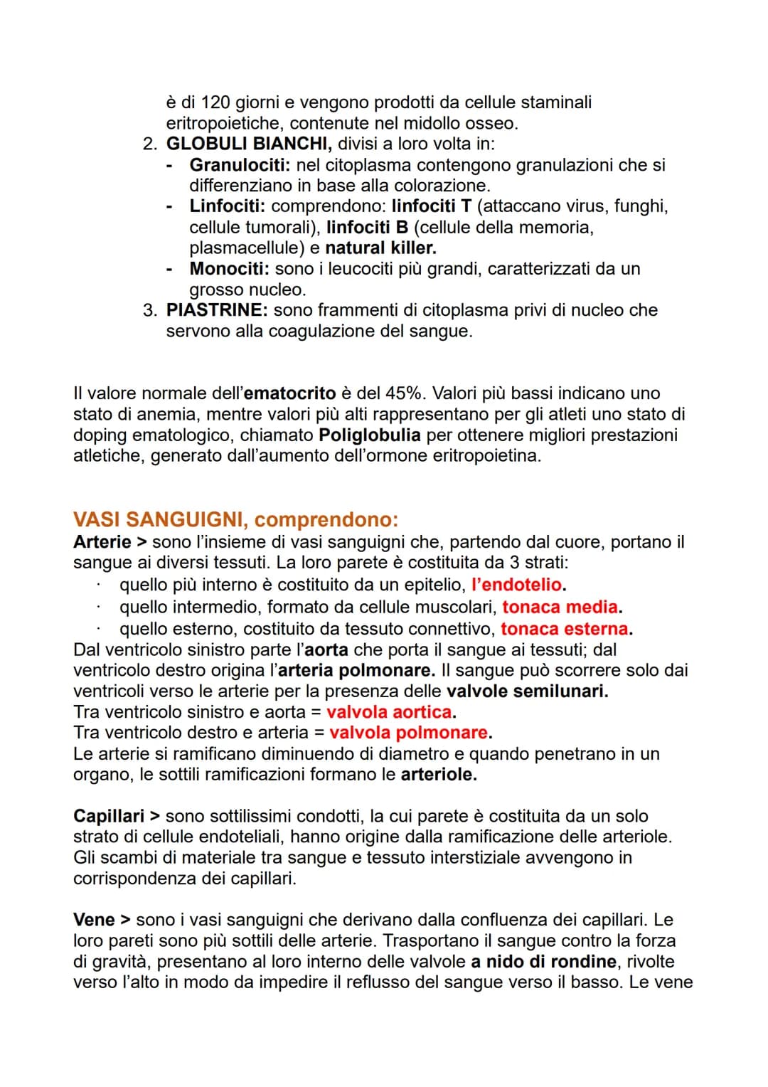 APPARATO CIRCOLATORIO
Tutte le cellule sono immerse in un liquido detto liquido interstiziale, dal
quale prelevano le sostanze nutritive, n