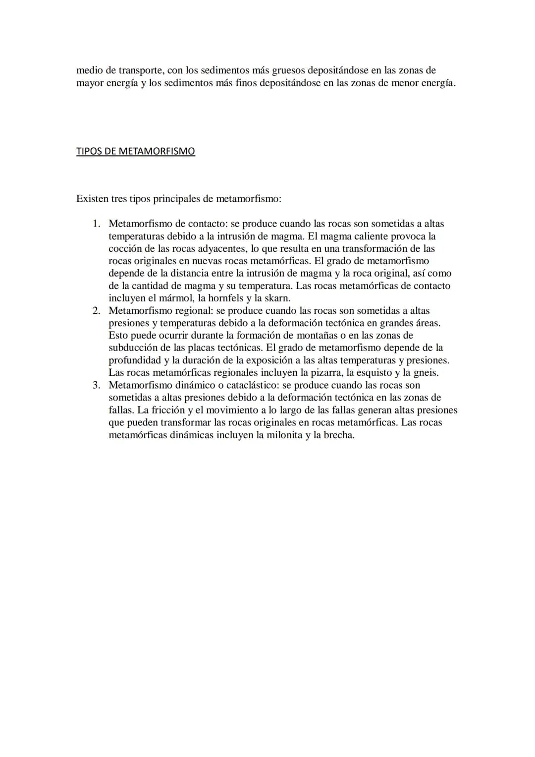 # ROCAS ÍGNEAS, SEDIMENTARIAS Y METMÓRFICAS
Las rocas se pueden clasificar en tres tipos principales: ígneas, sedimentarias y
metamórficas.