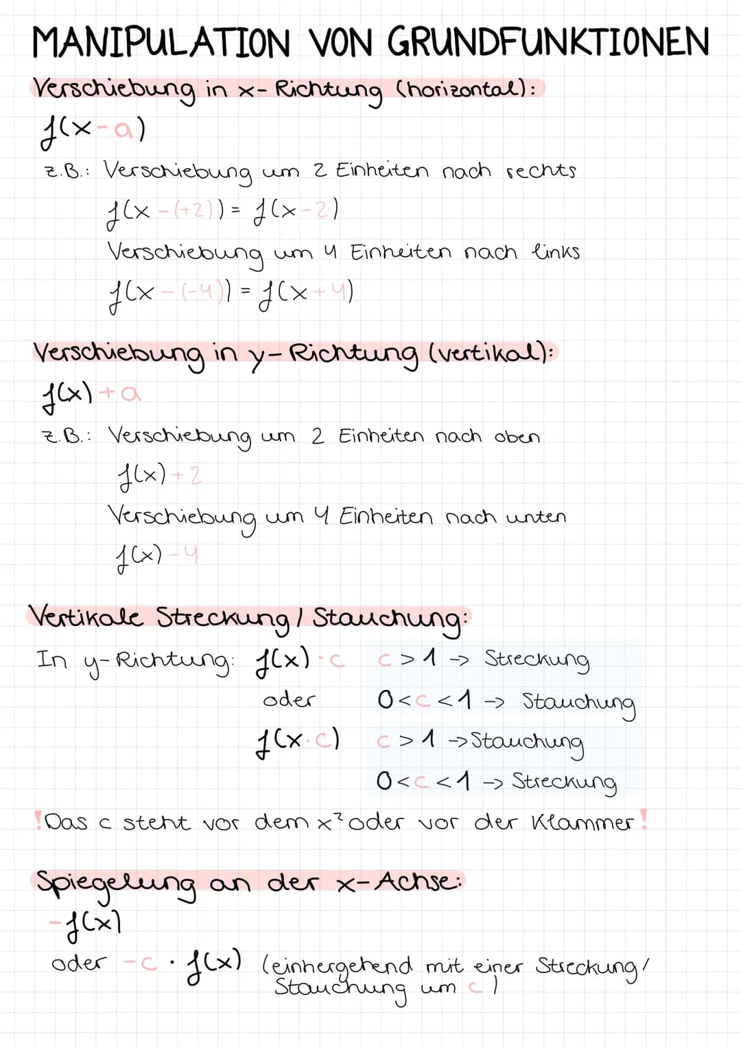 # analysis
FUNKTIONEN
Lineare Funktionen
$f(x)= mx + b$
↑
↑
Steigung y-Achsenabschnitt
Quadratische Funktionen
$f(x) = ax² + bx + c$
↑