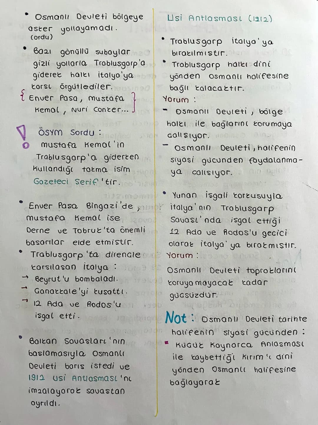 # İNKILAP TARİHİ
20. Yüzyıl Baslarında Osmanlı
Devleti
1. Trablusgarp Savası
Nedenleri :
* Bölgenin İtalya'ya yakınlığı
* Bölgenin O