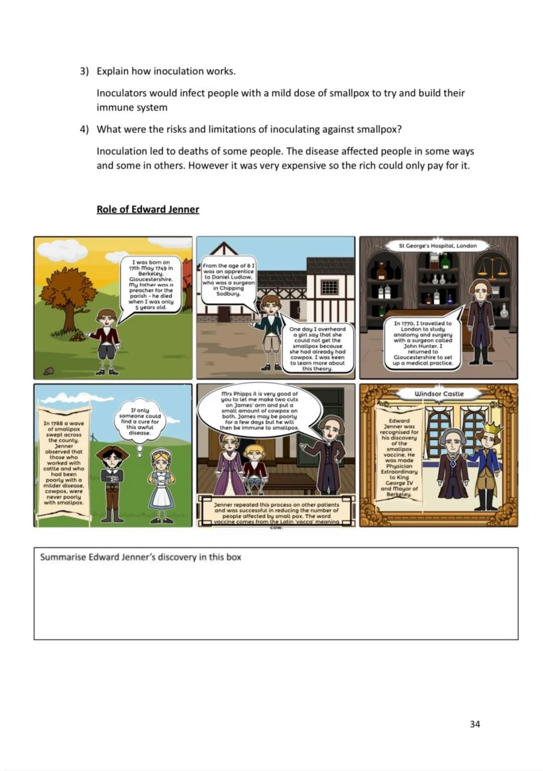 Medicine in Britain 1250-present day
Revision Activity Book
Name:
1 Impact of Pasteur
Begin with Pasteur had zero impact as h