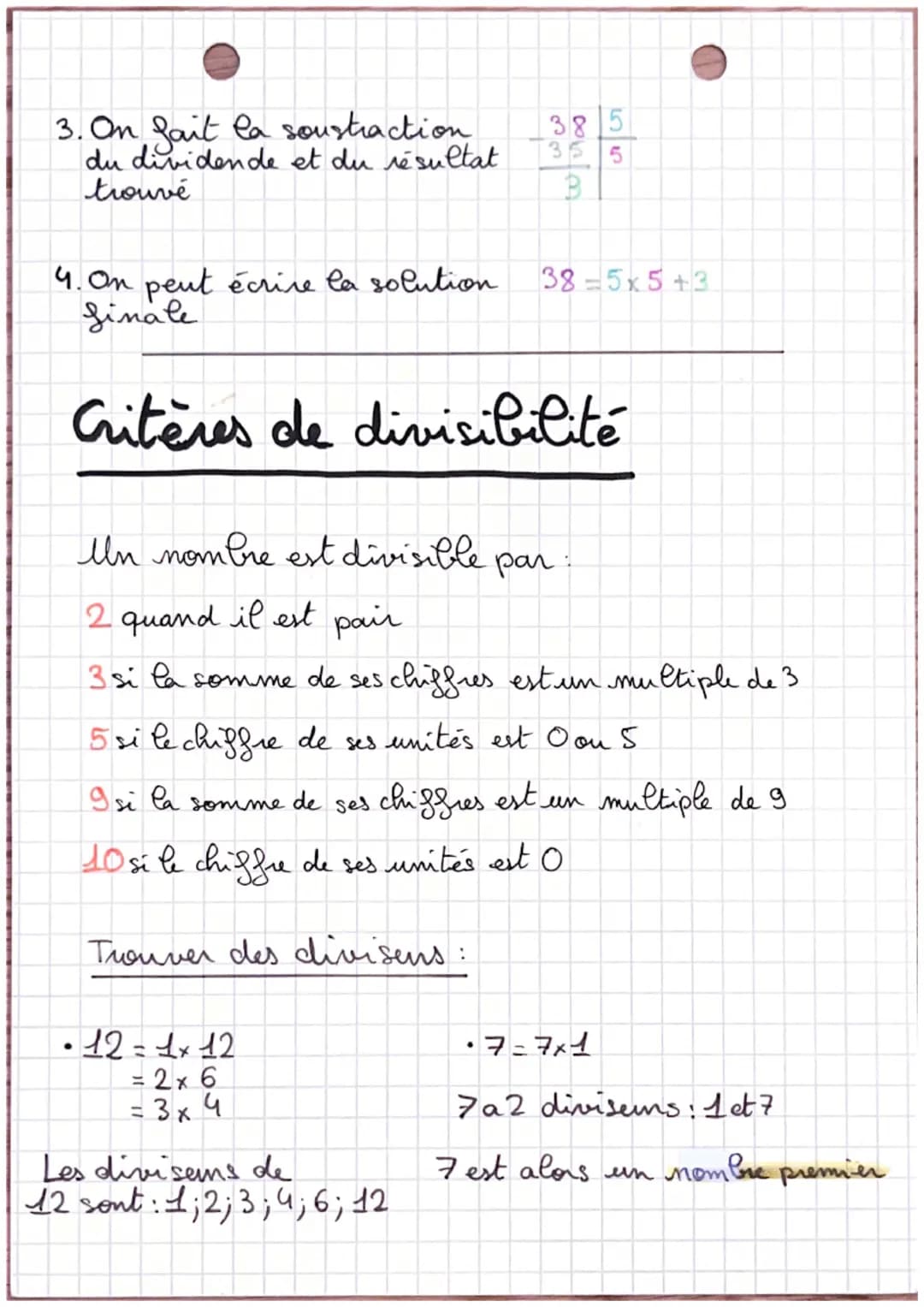 # Division euclidienne
Comment la poser?
a est appelé dividende
best appelé diviseur
quest appelé quotient
rest appelé neste
Comment l'ef
