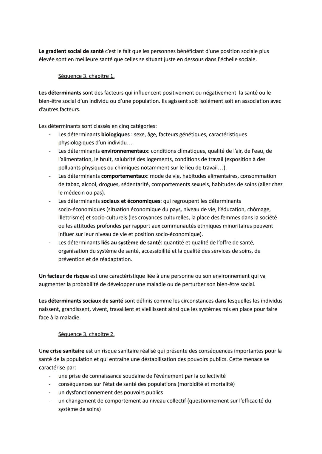 # DÉFINITIONS
PREMIÈRE
Séquence 1, chapitre 1.
La santé individuelle est un état de complet bien-être physique, mental et social et ne co
